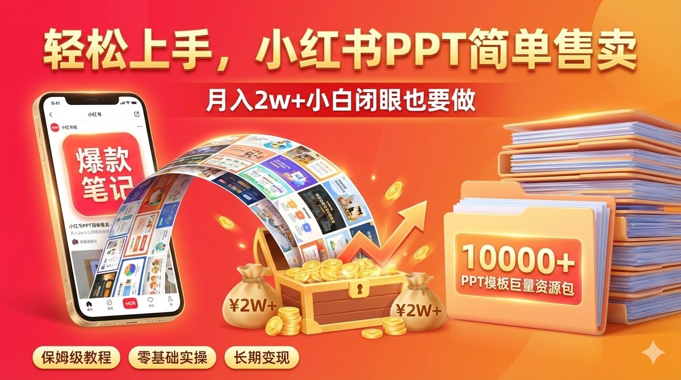 【小白首选】轻松上手引流实操课：图文/PPT爆款制作与变现全流程-搞钱蓝图