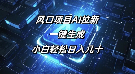 风口项目AI拉新，一键生成，小白轻松日入几十-搞钱蓝图