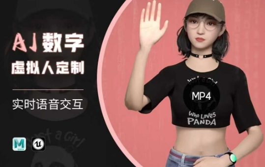 Ai数字人虚拟(智能体)实时语音交互特训营，​自行定制超写实角色AI数字人交互技术-搞钱蓝图